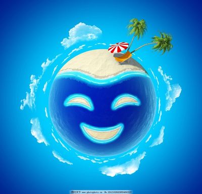 卡通创意地球素材 环保主题中的乐观与活力